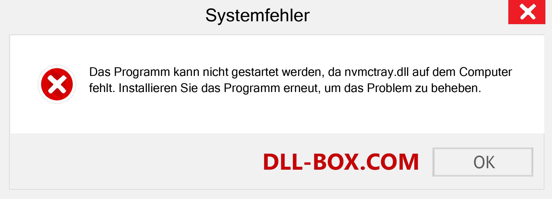 nvmctray.dll-Datei fehlt?. Download für Windows 7, 8, 10 - Fix nvmctray dll Missing Error unter Windows, Fotos, Bildern